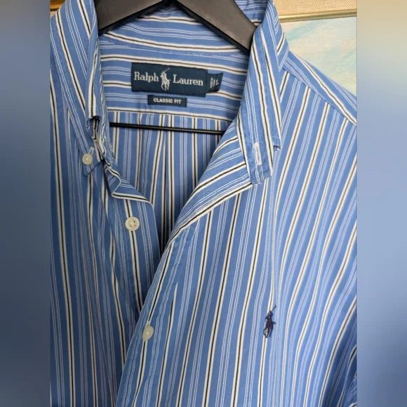 Ralph Lauren Blue Striped Shirt NWOT - Picture 4 of 4